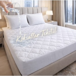 Sıvı Geçirmez Kapitone Alez 200x200 cm %100 Pamuk 57 Tel